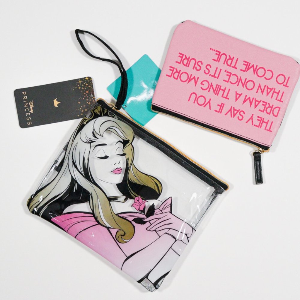 Disney Cosmetic 2-Bag Set Womens Girls Makeup Case